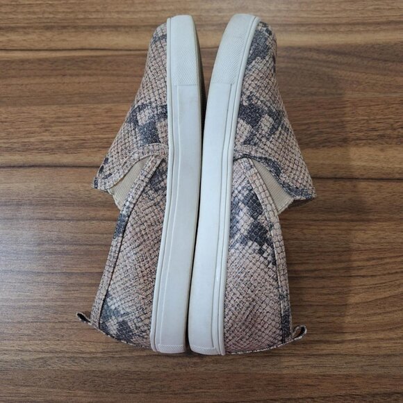 Fergalicious Slip-on Sneakers, Beige Faux Snakeskin, Size 8.5 - Picture 10 of 12